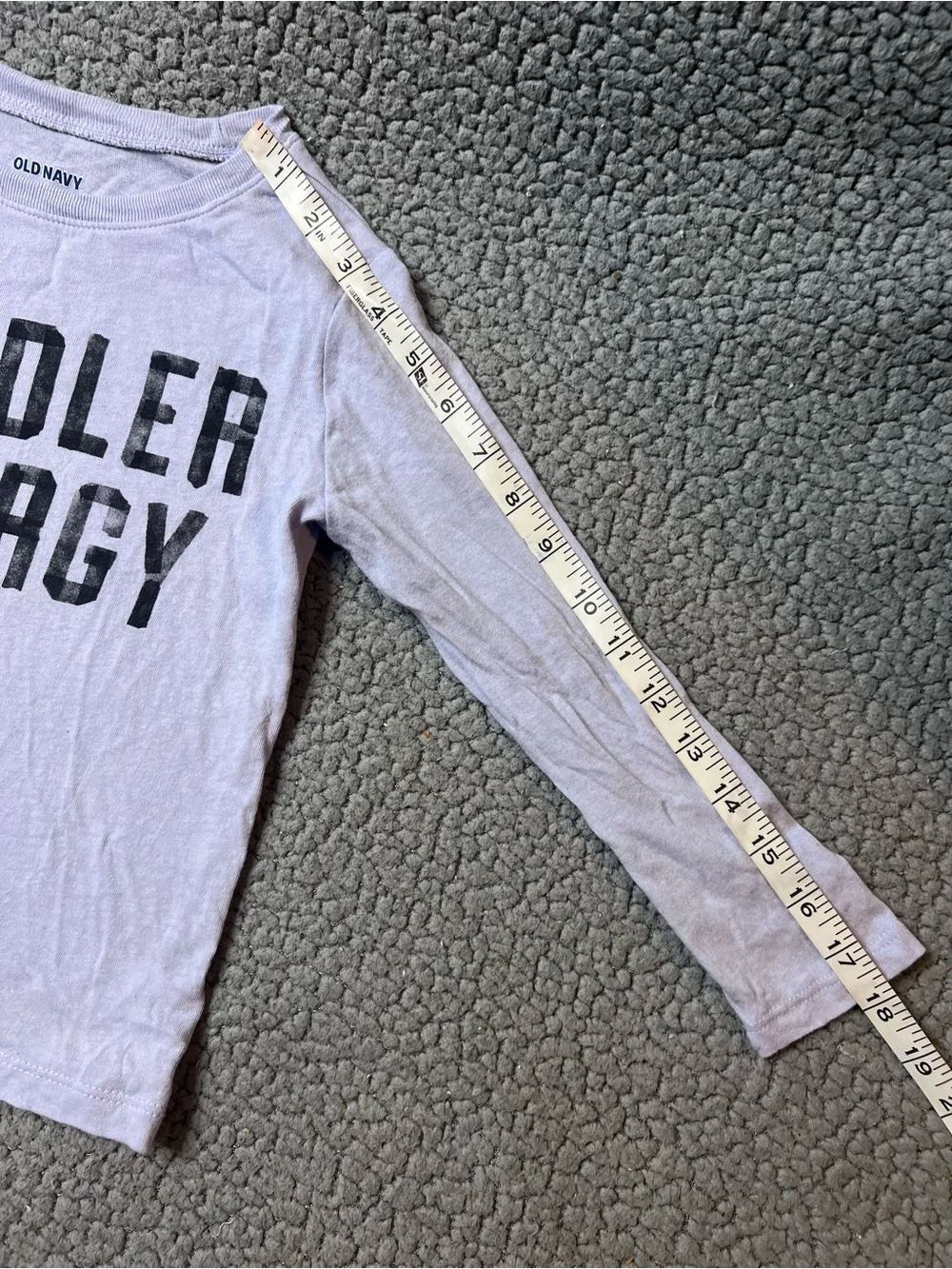 Old Navy Toddler 5T Purple Long Sleeve Crew Neck Graphic Cotton Tee